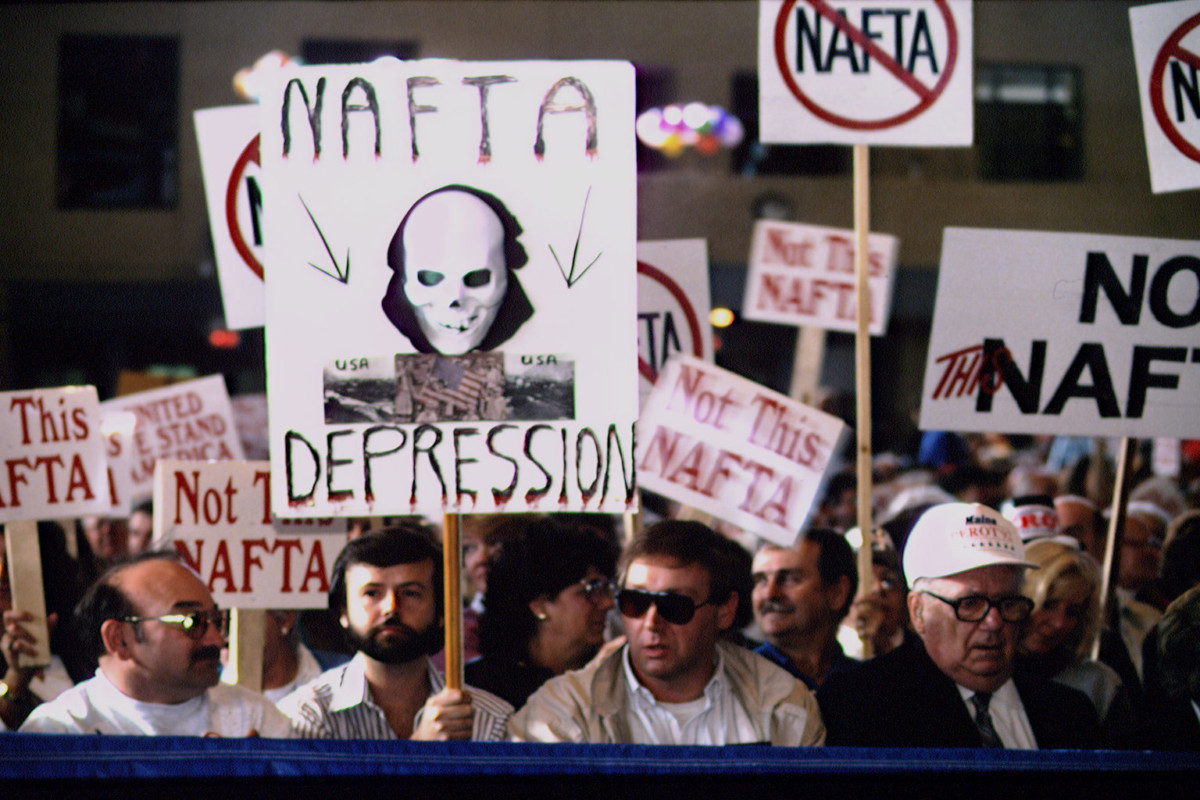 NAFTA protest rally