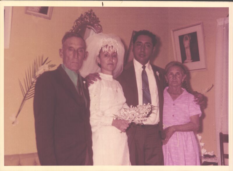 Wedding photo &mdash; Lucinda and Albino Sr. with family